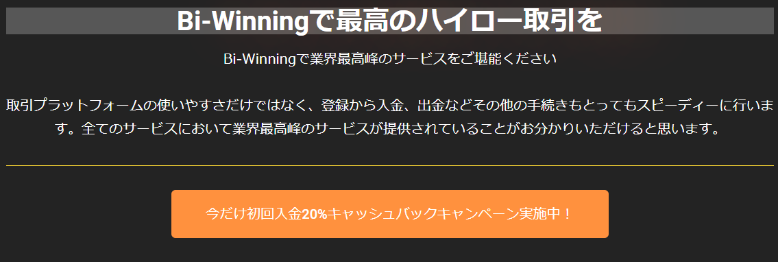 【入金方法】bi-winning(ビーウィニング)での流れを解説していきます