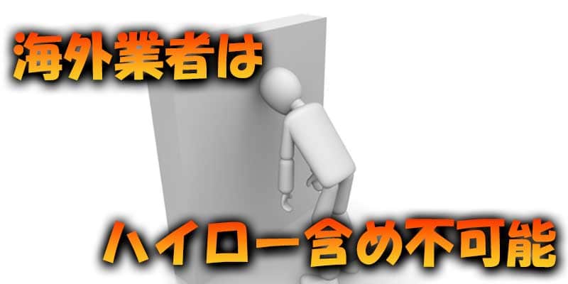 ハイローオーストラリアは海外業者なので損失繰越は不可能