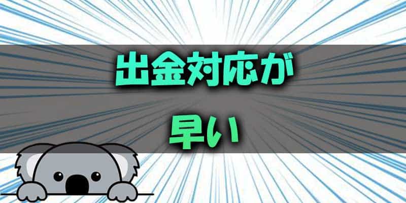 ザオプション(THE OPTION)が安全である理由4.出金が簡単で早い